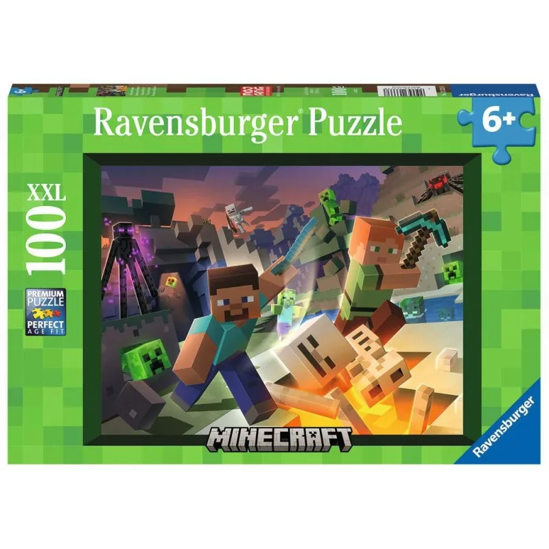 Ravensburger Puzzle Minecraft: Monštrá z Minecraftu XXL 100 dielikov