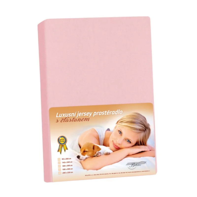 Bellatex Prostěradlo Jersey LUX, Růžové - 90x200 cm