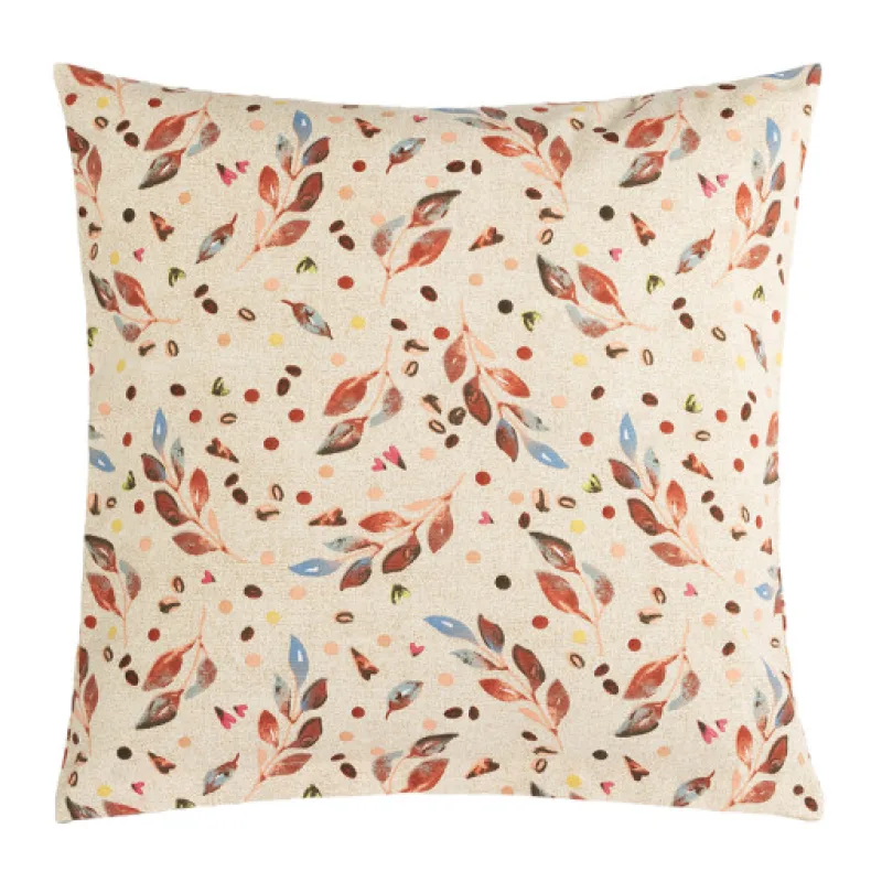 Bellatex Polštářek BERTA, Lísteček hnědá, béžová - 45x45 cm