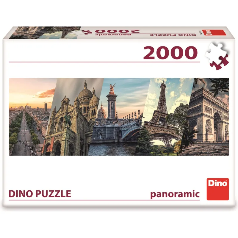 Dino Panoramatické puzzle Paríž koláž 2000 dielikov
