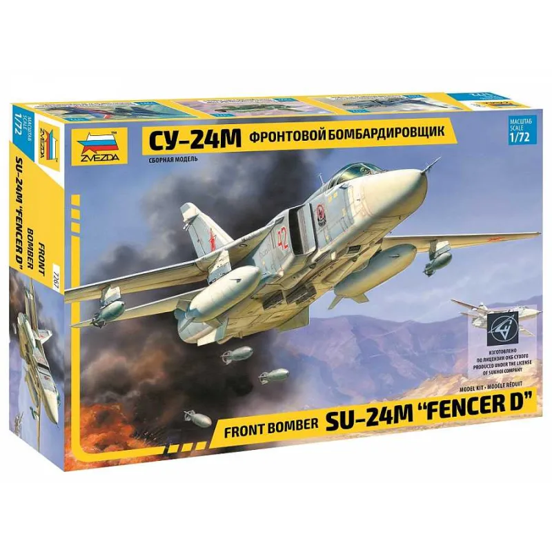 Zvezda Model Kit lietadlo 7267 - Frontový bombardér Su-24M "Fencer D" (1:72)