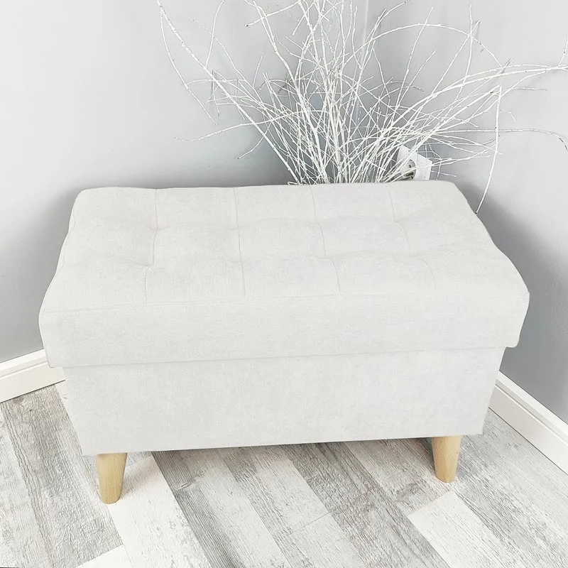 Well Done Taburet Florencia s úložným priestorom 60 × 30 – rôzne farby Barva: 02 krémová