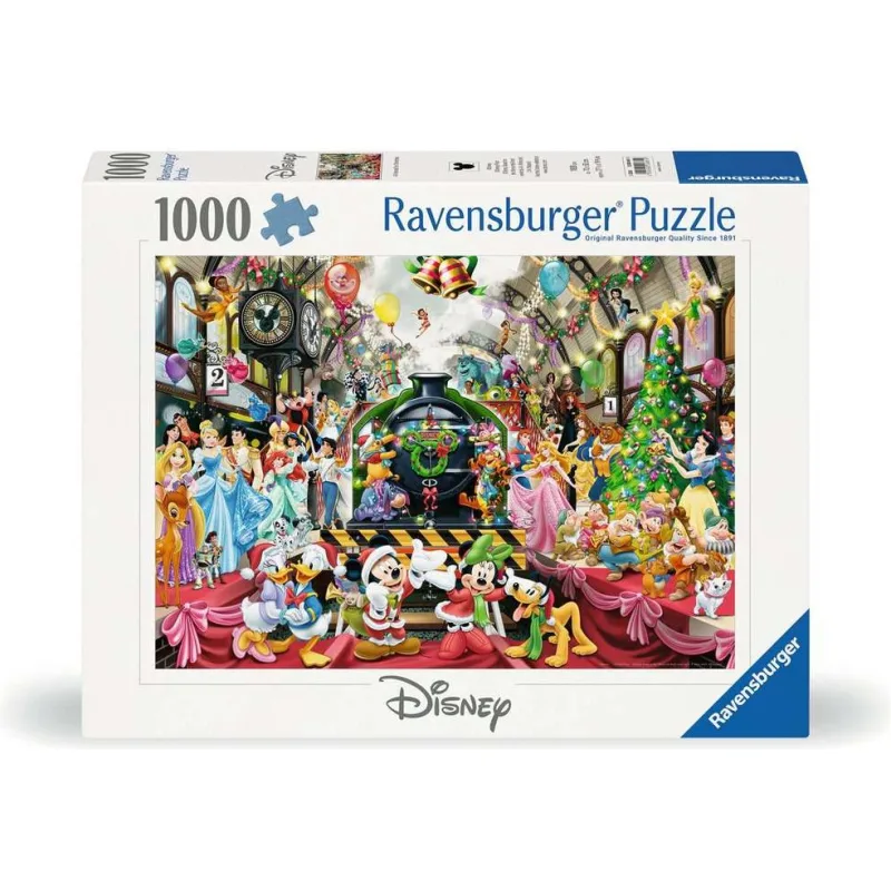 Puzzle Ravensburger 1000 dielikov Disney: Všetci na palube na Vianoce