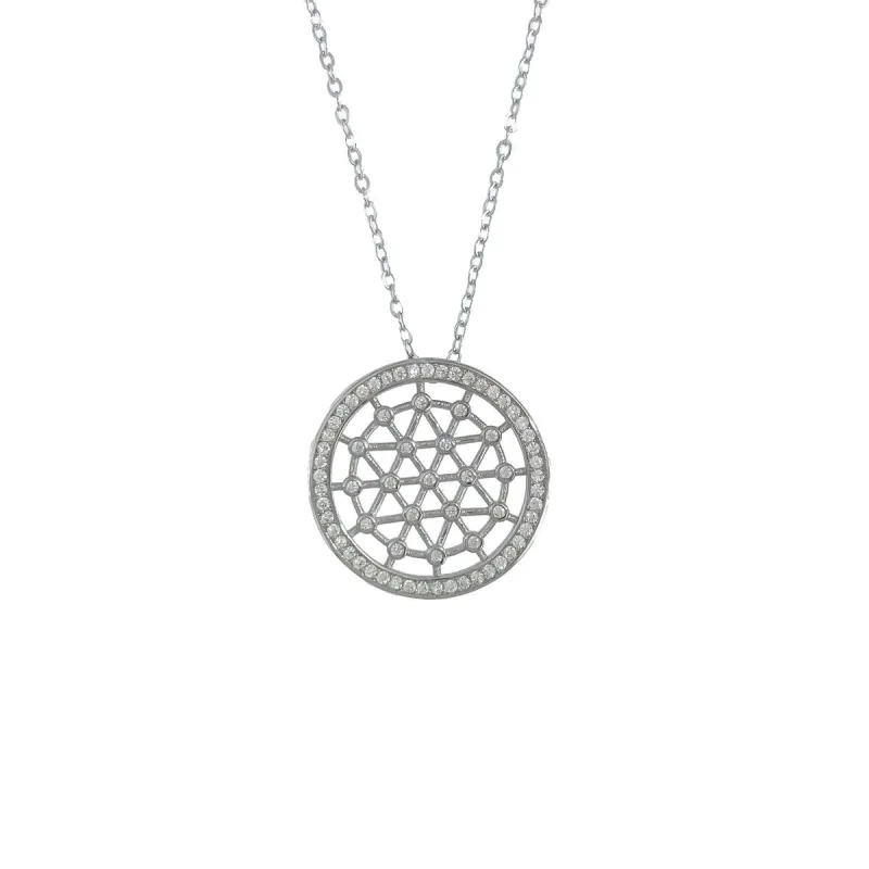 Strieborný náhrdelník kvet života dĺžka náhrdelníka 42+3cm