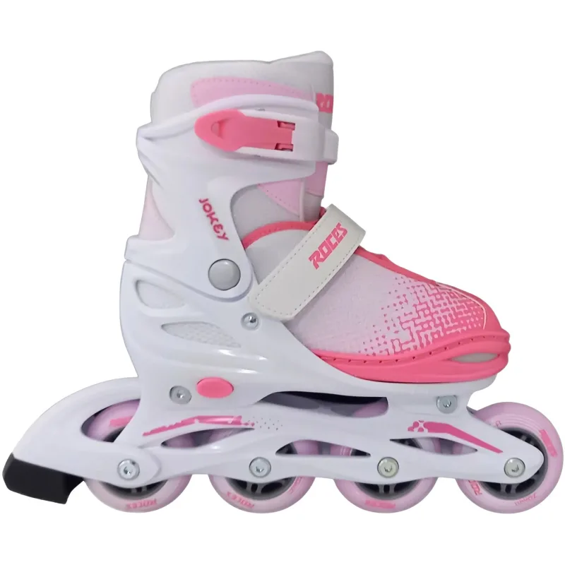Roces Jokey X Kolečkové Brusle Dívčí (Bílá/Růžová|34-37)