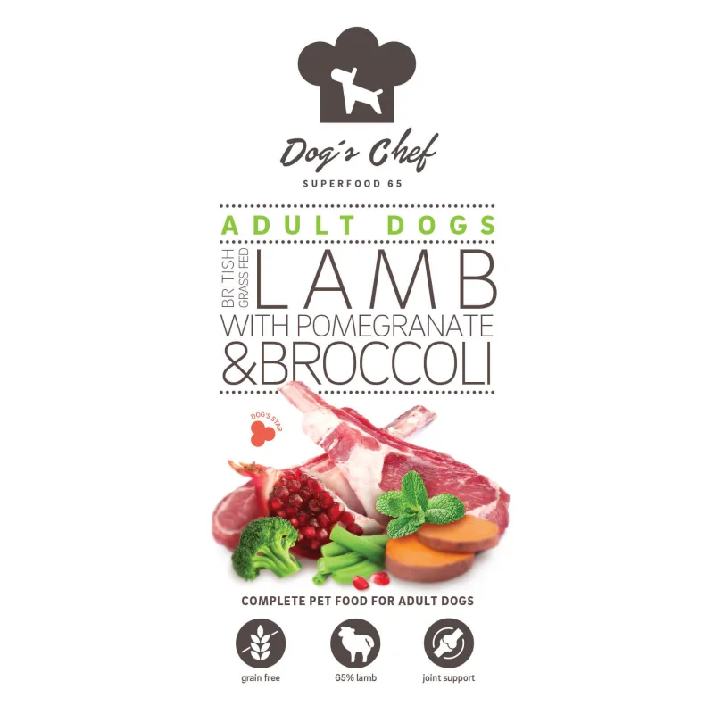 Dog's Chef Dog’s Chef BRITISH GRASS FED LAMB WITH POMEGRANATE & BROCCOLI 6 kg