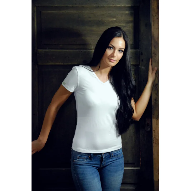 Bambusové tričko dámske Nature Line - XXL, prírodná