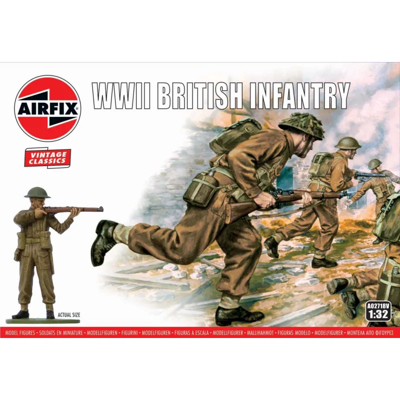 Airfix Classic Kit VINTAGE figúrky A02718V - WWII British Infantry (1:32)
