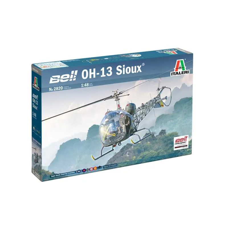 Italeri Model Kit vrtuľník 2820 - OH-13 Sioux Kórejská vojna (1:48)