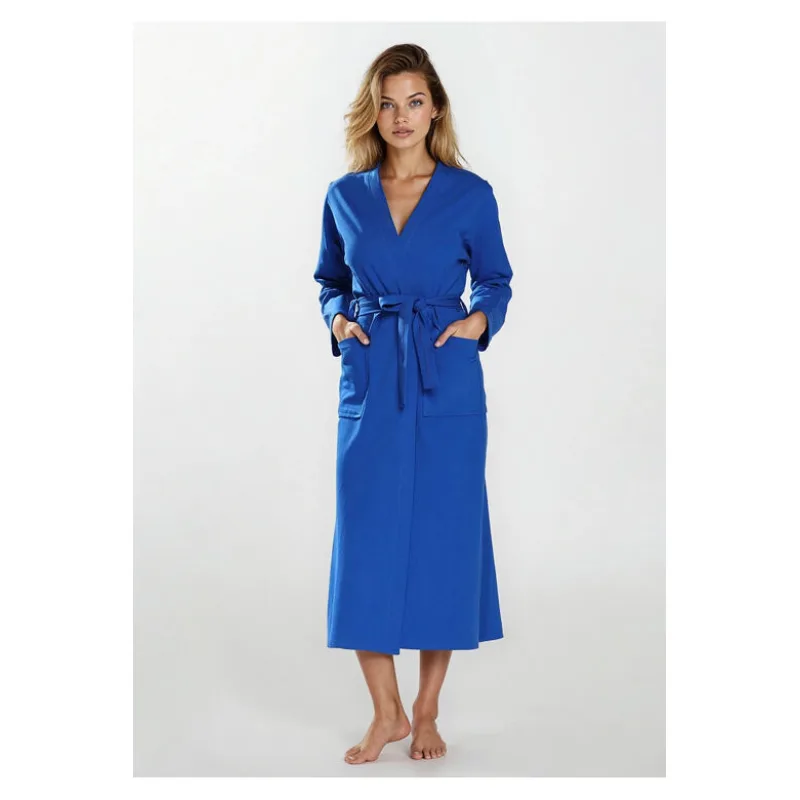 Bavlnený župan Melissa tmavomodrý XXL