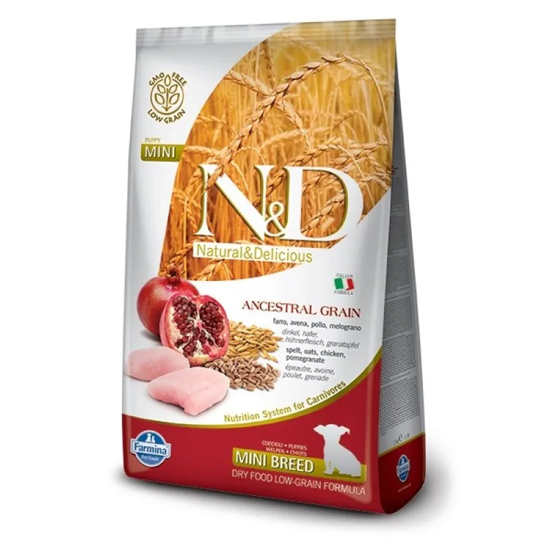 Farmina N&D dog AG puppy mini, chicken, spelt, oats & pomegranate 0,8 kg