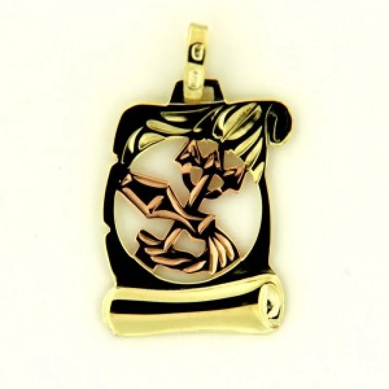 Prívesok mesačné znamenie zo žltého zlata KA 30.10.005 VODNÁŘ-2, 0.85 g, 0.85 g