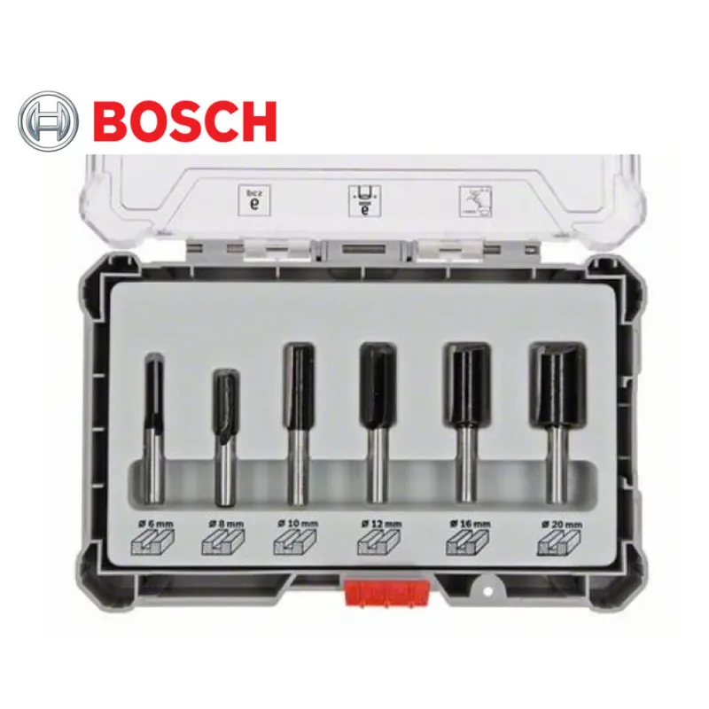 Sada fréz drážkovacích BOSCH 8 mm stopka, 6 dielna