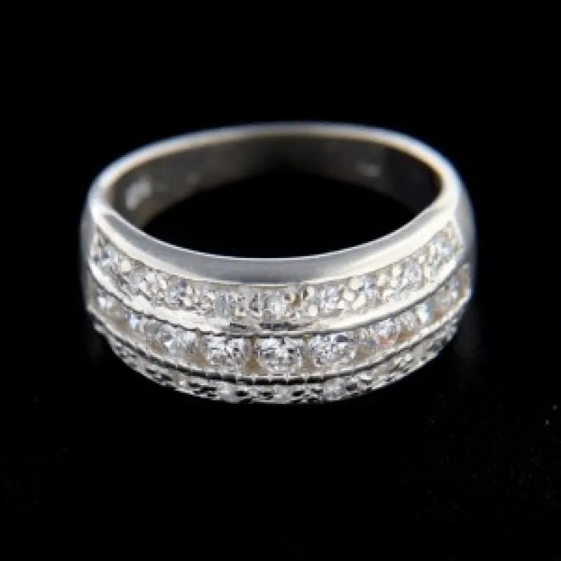 Strieborný prsteň s kameňom KA R304, 56