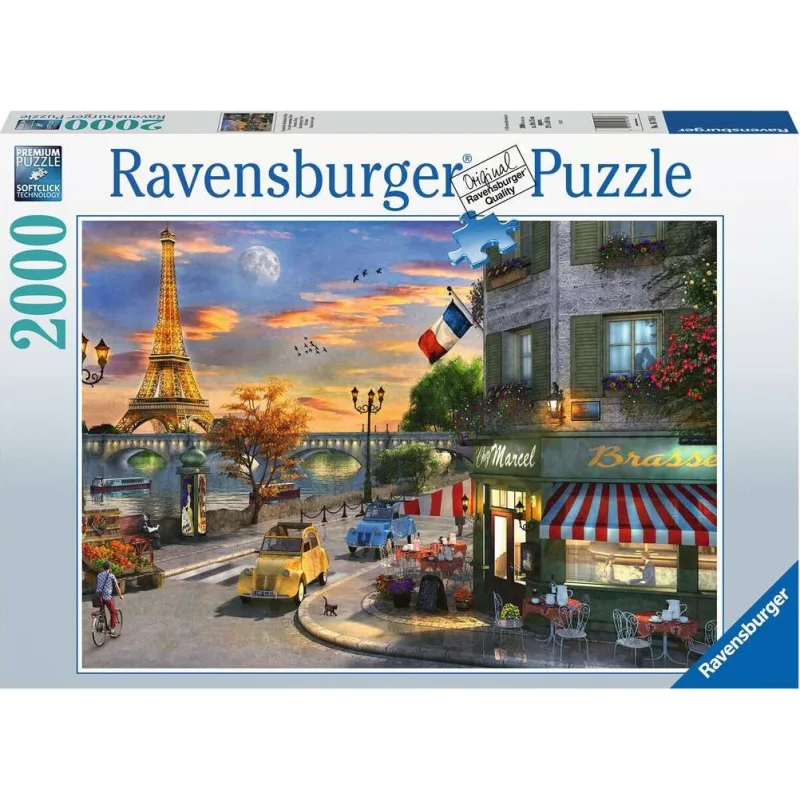 Ravensburger Puzzle Západ slnka v Paríži 2000 dielikov