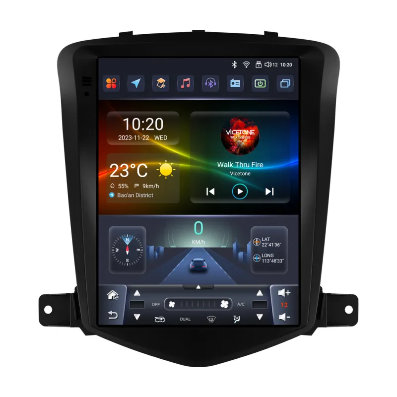 HIZPO CVCRZ9701 9,7“ Android 13 Autorádio Chevrolet Cruze Model: 6S9701 (6+64GB) CHR2511_6S9