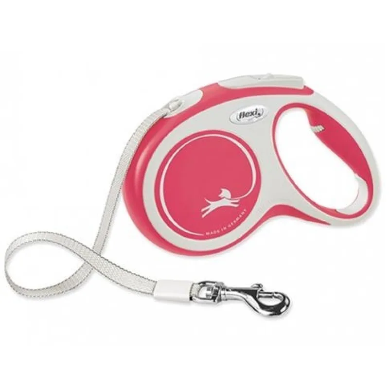 Vodítko Flexi New Comfort S páska 5 m (do 15 kg) červená