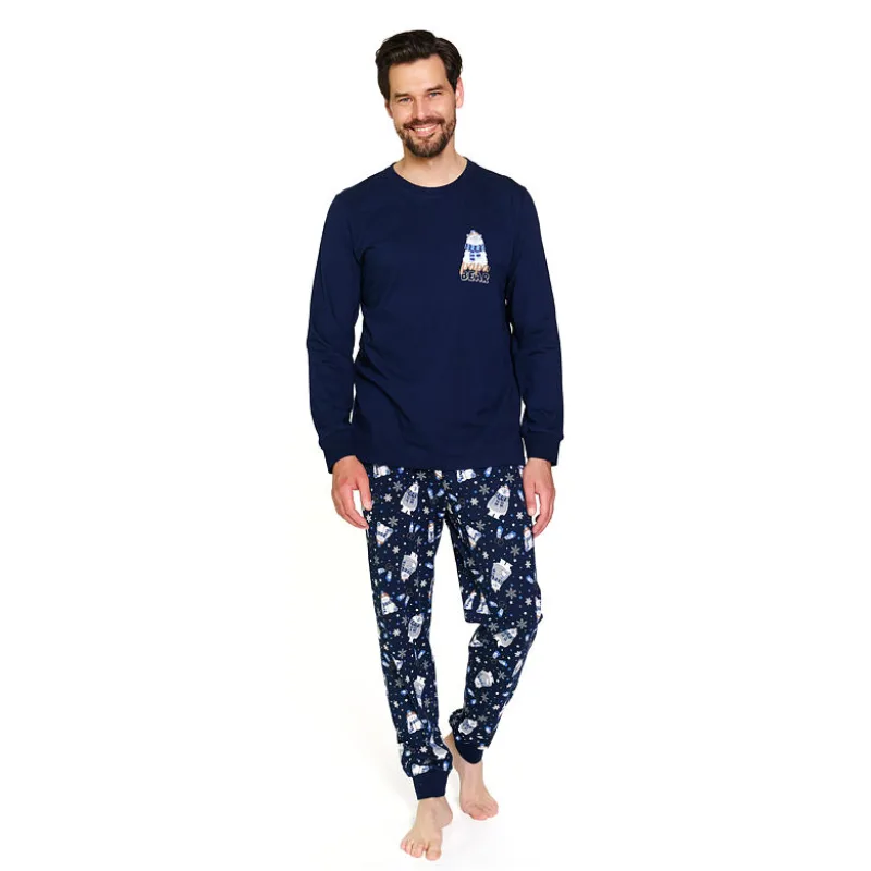 Pánske pyžamo Papa Bear tmavomodré XXL
