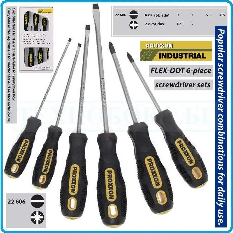 Sada skrutk. 6-dielna ploché + PZ PROXXON 22606