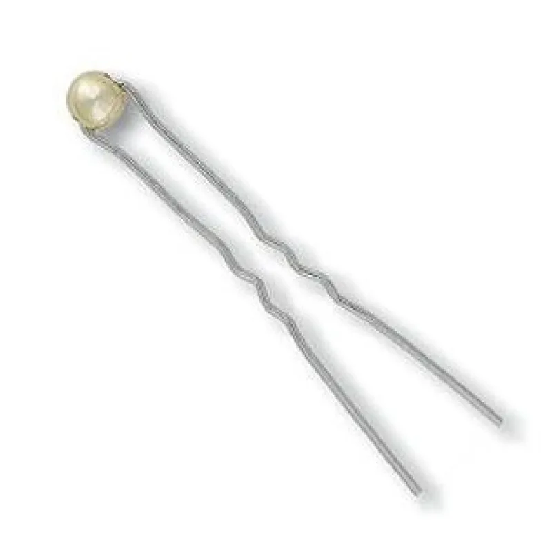 SALON Komplet Ozdoby do vlasů Vlásenka s perličkou 6mm - zlatá 1ks