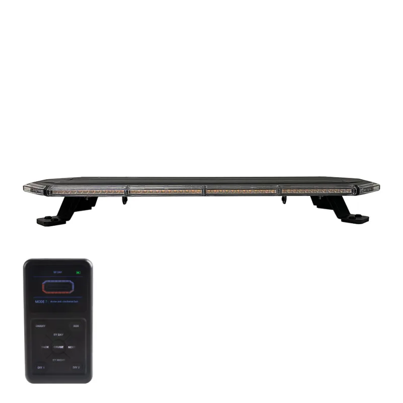 SLIM LED rampa 770mm, oranžová, 12-24V, 36+96LED, ECE R65, bezdrátový ovladač sre5slim-770WR