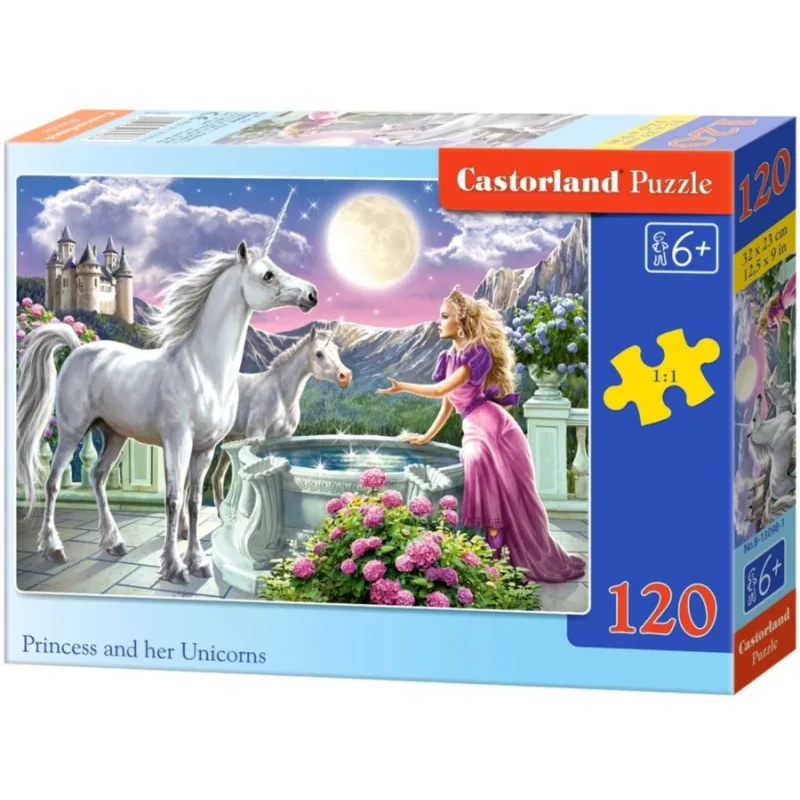 Castorland Puzzle Princezná a jednorožce 120 dielikov