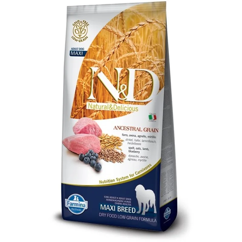 Farmina N&D dog AG adult medium & maxi, lamb blueberry 12 kg