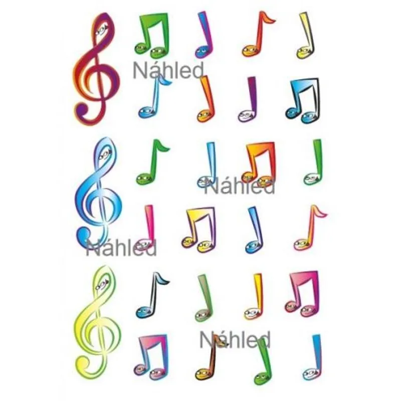 Vozar Notový aršík - samolepky 15x11