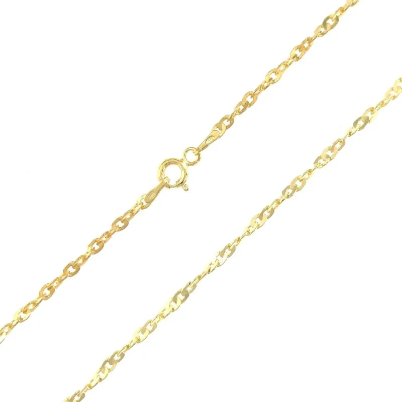 Strieborná pozlátená retiazka lambáda dĺžka retiazky 45cm