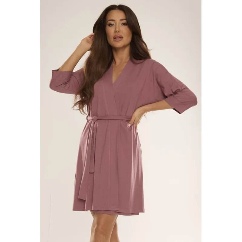 Dámsky viskózový župan Visa staroružový XXL