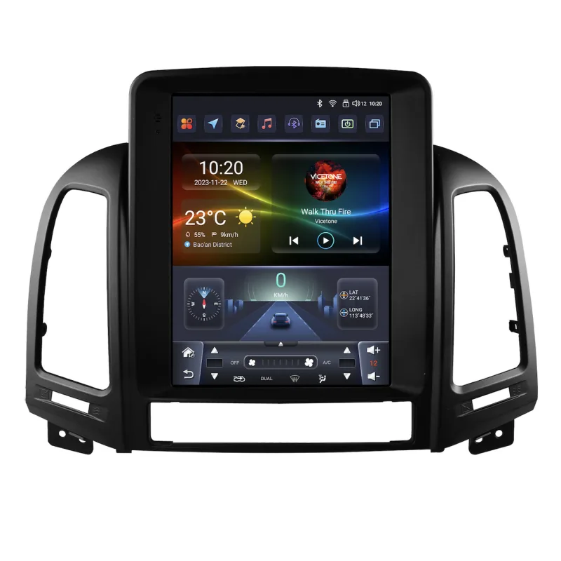 HIZPO HYSTF9701 Autorádio 9,7“ Android 13 Hyundai Santa Fe 2 Model: 4S9701 (4+32GB) CHR3323_4S9