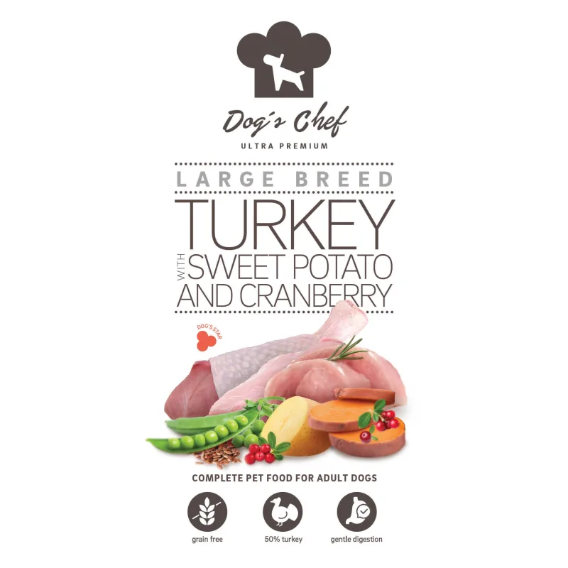 Dog's Chef Dog’s Chef TURKEY WITH SWEET POTATO AND CRANBERRY Large Breed 6 kg