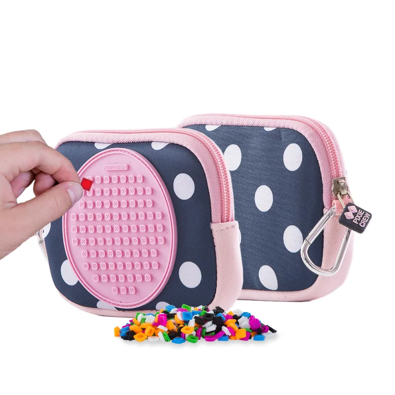 PIXIE CREW univerzálne puzdro MODRÉ S BIELOU BODKOU