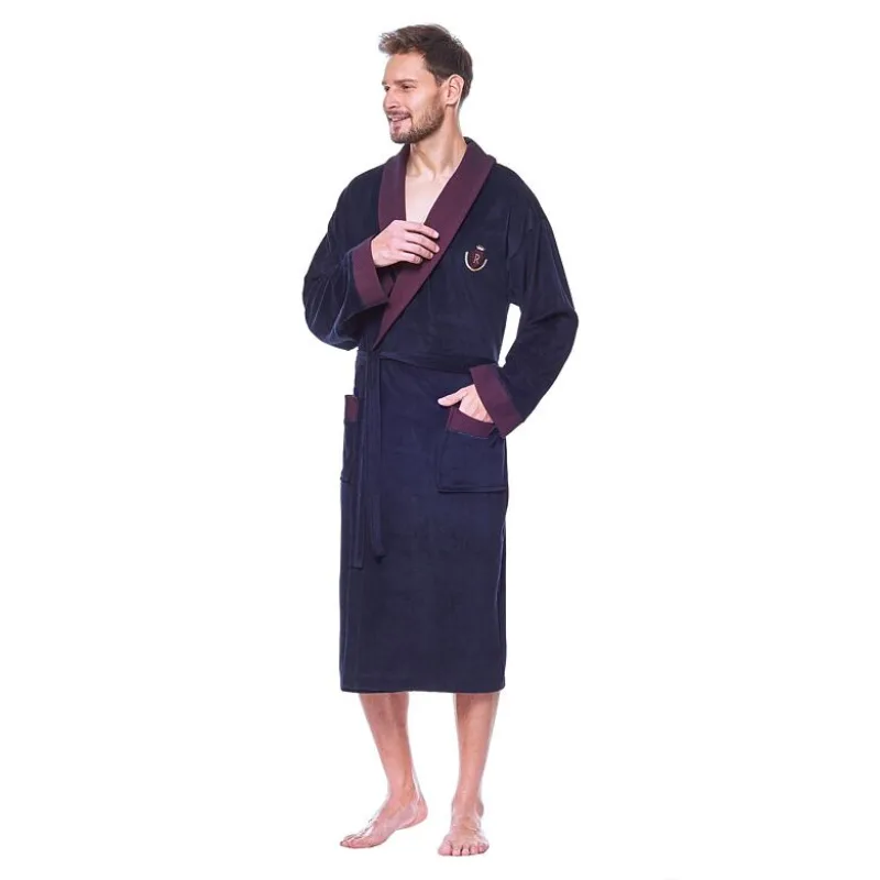 Pánsky župan Royal tmavomodrý XXL