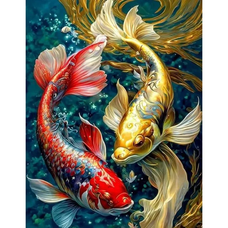 Diamantové maľovanie Norimpex 40x30 cm Ryby v rybníku