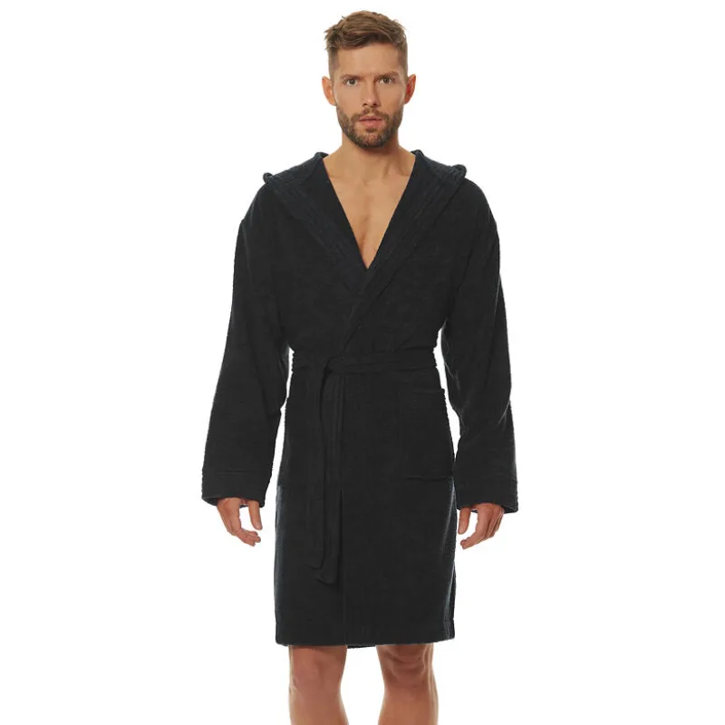 Pánsky župan Leon tmavosivý kratší L