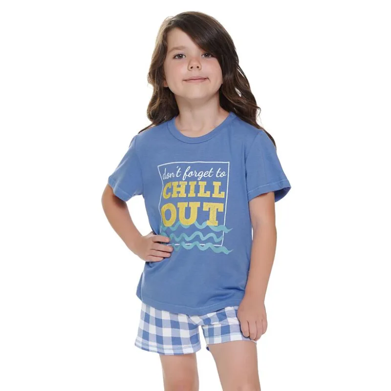 Detské pyžamo Chill out modré 134/140