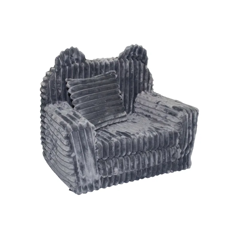 Fimex Detská stolička Plyš Barva: ŠEDÁ