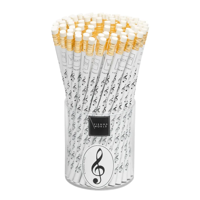 Vienna World Tužka s gumou - houslový klíč (bílá)