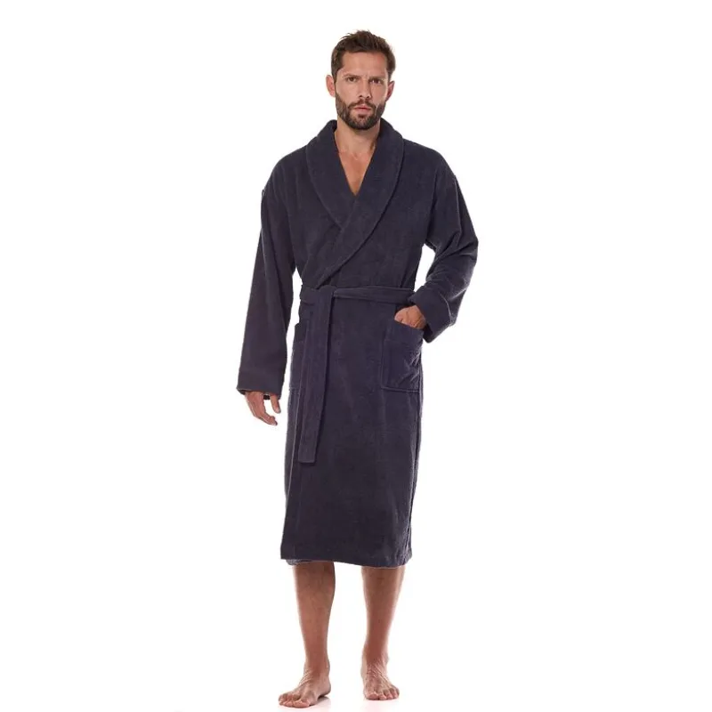 Pánsky froté župan Roland tmavosivý L