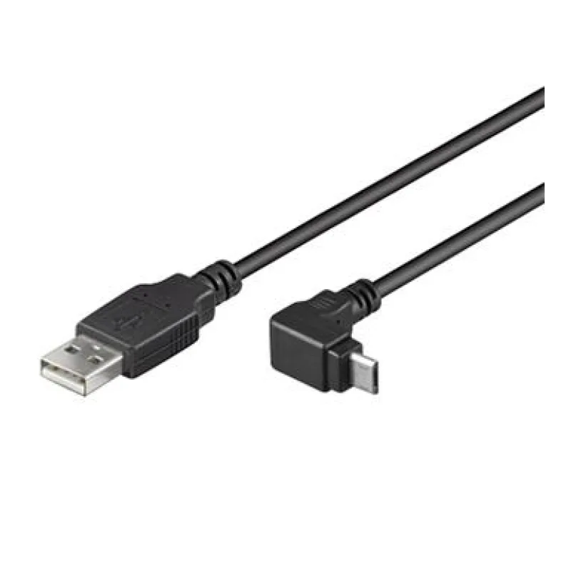 PremiumCord Kabel micro USB 2.0, A-B, 90°, 3m ku2m3f-90