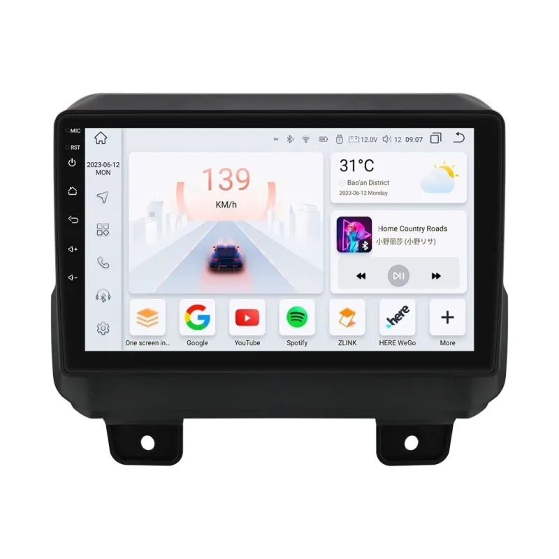HIZPO KXJEEP9001 Autorádio 9" Android 13 pro Jeep Wrangler, Gladiator Model: S9006 (6+64GB) CHR1690