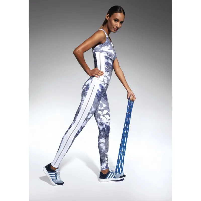 BAS BLACK CODE biela + modrá L polyester / elastan