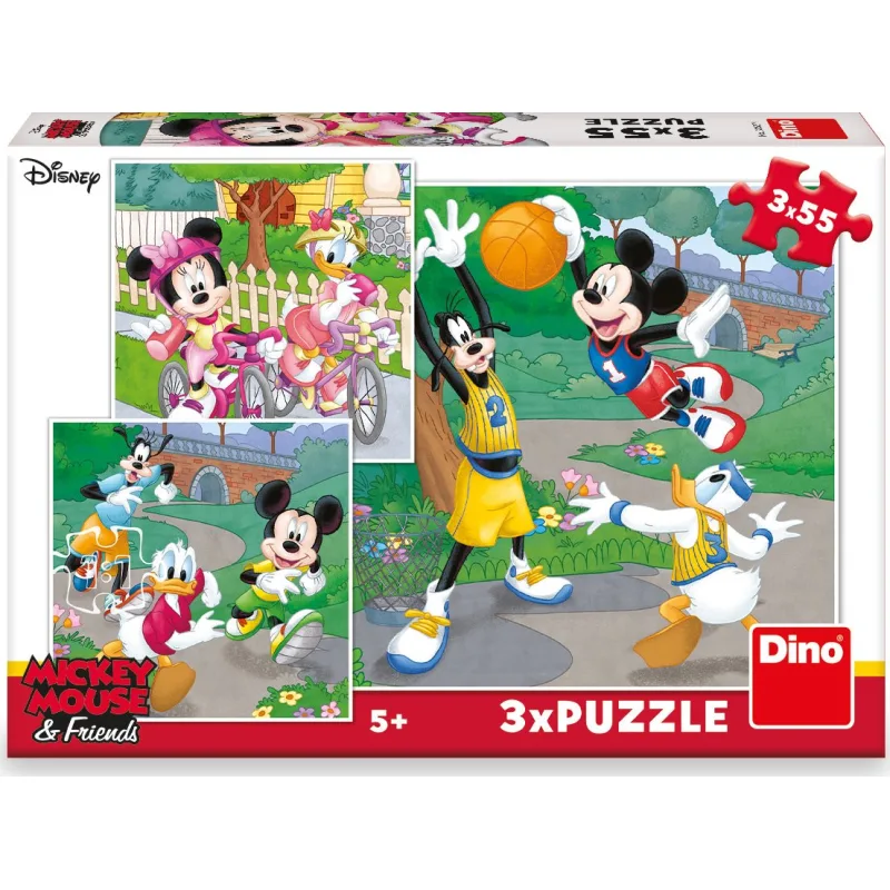 Dino Puzzle Mickey Mouse a kamaráti 3x55 dielikov
