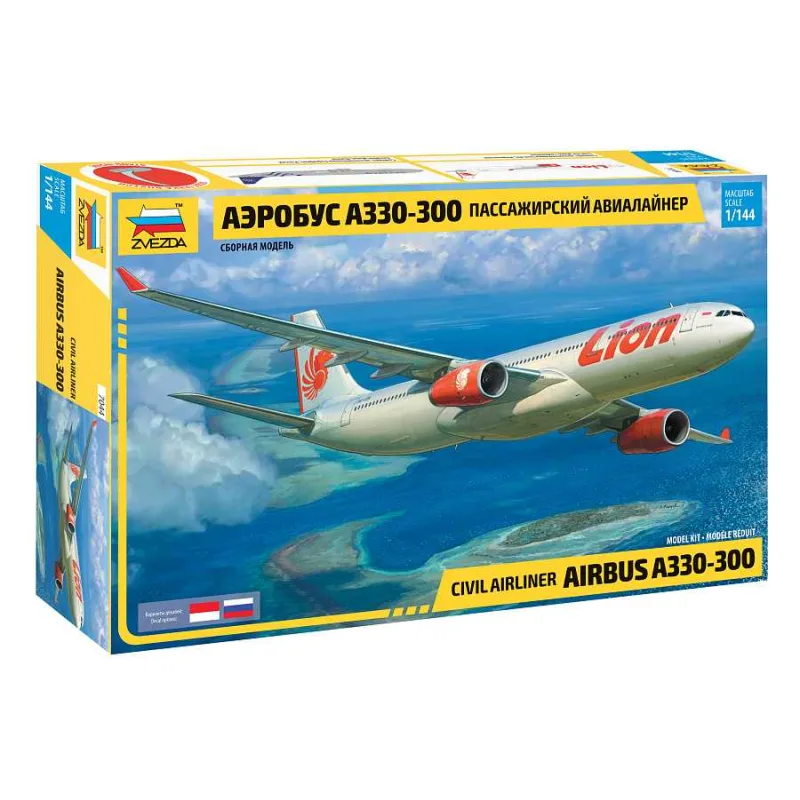 Zvezda Model Kit lietadlo 7044 - Airbus A330-300 (1:144)