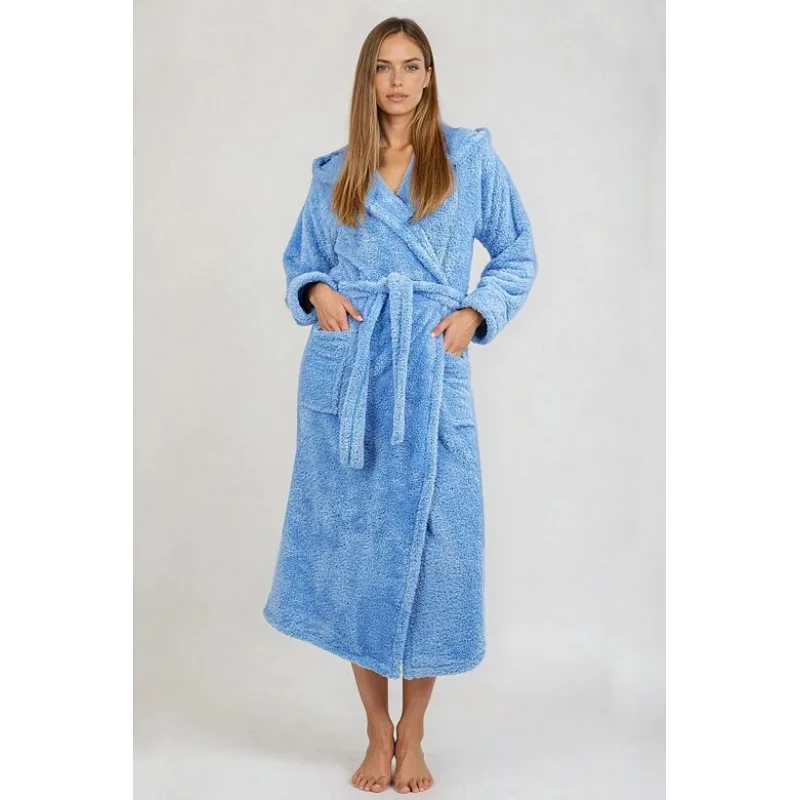 Dlhý župan Diana modrý 5XL
