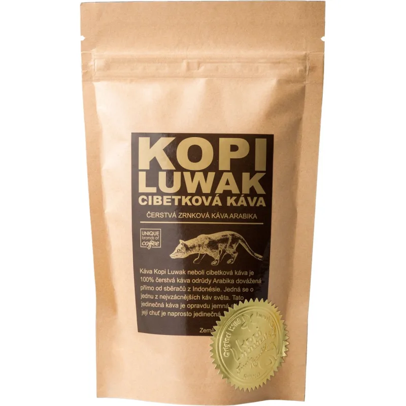 Kopi Luwak cibetková káva Arabika 500g, Zpracování Jemně mletá ( domácí presso )