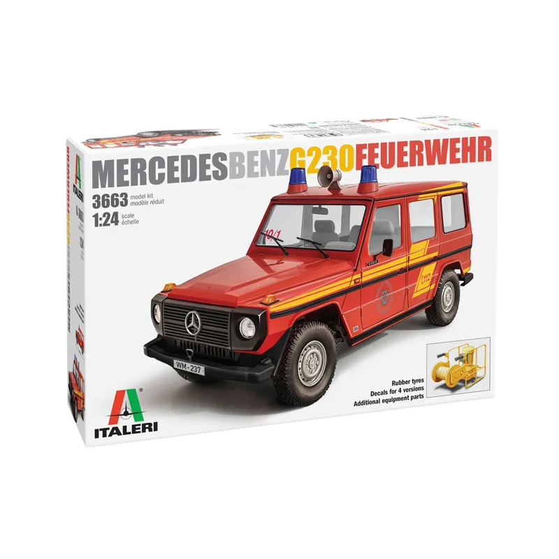 Italeri Model Kit auto 3663 - Mercedes G230 Feuewehr (1:24)
