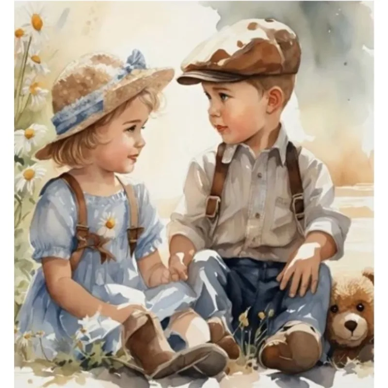 Diamantové maľovanie Norimpex 40x30 cm Moja prvá detská láska