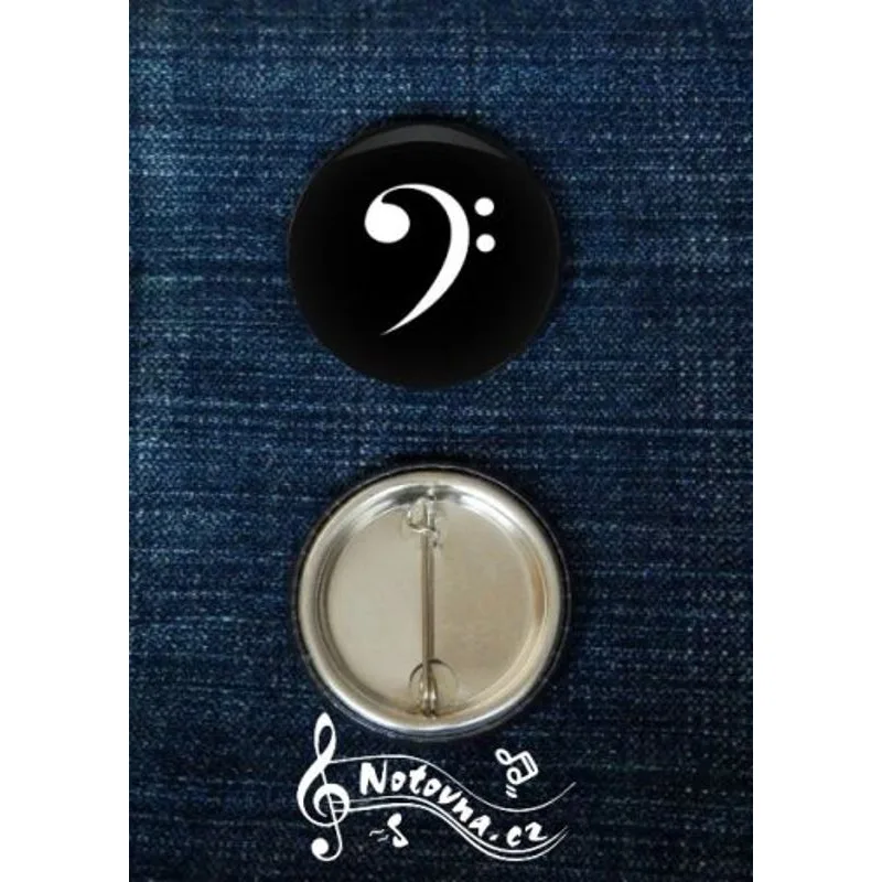 eNoty Placka černá - basový klíč